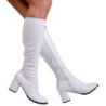 White Leatherette 7,5 cm GOGO-300 High Heeled Womens Boots for Men