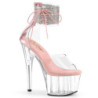 Rose 18 cm ADORE-724RS transparent platform ankle straps high heels