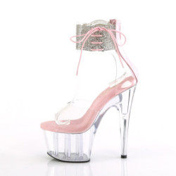 Rose 18 cm ADORE-724RS transparent platform ankle straps high heels