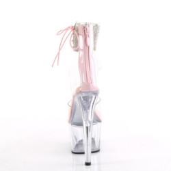 Rose 18 cm ADORE-724RS transparent platform ankle straps high heels
