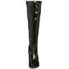 Black Shiny 13 cm SEDUCE-2000 High Heeled Womens Boots for Men
