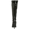 Black Shiny 13 cm SEDUCE-2000 High Heeled Womens Boots for Men