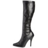 Black Leatherette 13 cm SEDUCE-2000 High Heeled Womens Boots for Men