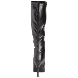 Black Leatherette 13 cm SEDUCE-2000 High Heeled Womens Boots for Men