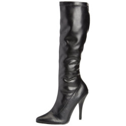 Black Leatherette 13 cm SEDUCE-2000 High Heeled Womens Boots for Men