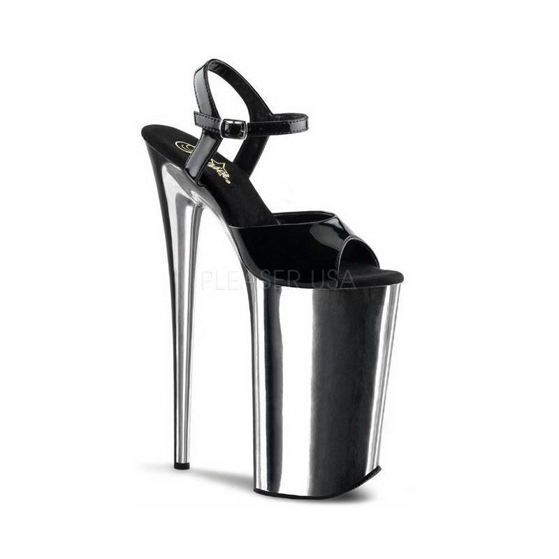 Chrome 25,5 cm BEYOND-009 extrem platform high heels shoes