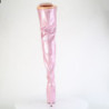 Glitter 18 cm ADORE-3020GP Rose thigh high boots with laces high heels