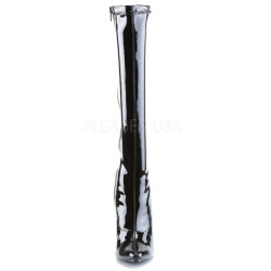 Nero Vernice 15 cm DOMINA-2000 Stivali Donna da Uomo