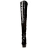 Black Patent 15 cm DELIGHT-3050 Platform Thigh High Boots