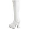 White Leatherette 13 cm ELECTRA-2000Z High Heeled Womens Boots for Men