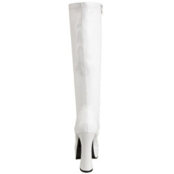White Leatherette 13 cm ELECTRA-2000Z High Heeled Womens Boots for Men