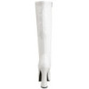 White Leatherette 13 cm ELECTRA-2000Z High Heeled Womens Boots for Men
