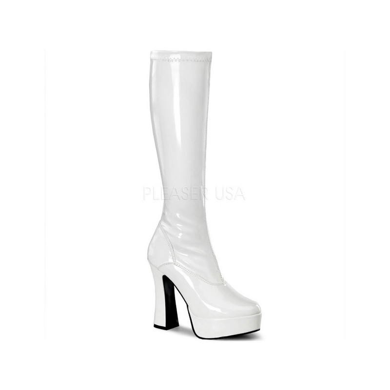 Bianco Vernice 13 cm ELECTRA-2000Z Stivali Donna da Uomo