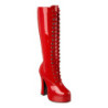 Red Shiny 13 cm ELECTRA-2020 High Heeled Womens Boots for Men