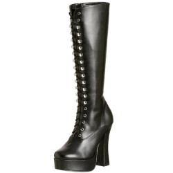 Black Leatherette 13 cm ELECTRA-2020 High Heeled Womens Boots for Men