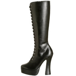 Black Leatherette 13 cm ELECTRA-2020 High Heeled Womens Boots for Men