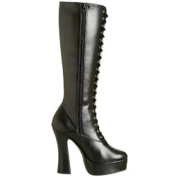 Black Leatherette 13 cm ELECTRA-2020 High Heeled Womens Boots for Men