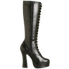 Black Leatherette 13 cm ELECTRA-2020 High Heeled Womens Boots for Men