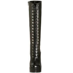 Black Leatherette 13 cm ELECTRA-2020 High Heeled Womens Boots for Men