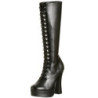 Black Leatherette 13 cm ELECTRA-2020 High Heeled Womens Boots for Men