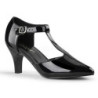 Black Shiny 8 cm DIVINE-415W High Heel Pumps for Men