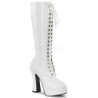 White Leatherette 13 cm ELECTRA-2020 High Heeled Womens Boots for Men