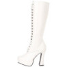 White Leatherette 13 cm ELECTRA-2020 High Heeled Womens Boots for Men