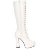 White Leatherette 13 cm ELECTRA-2020 High Heeled Womens Boots for Men