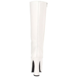 White Leatherette 13 cm ELECTRA-2020 High Heeled Womens Boots for Men