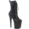 1040SPF - 20 cm pleaser high heels ankle boots Snake pattern black