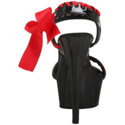 Black Red Shiny 15 cm DELIGHT-615 High Heels Stiletto Shoes