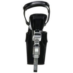 Nero 18 cm REVOLVER-709 Plateau scarpe tacco pistola