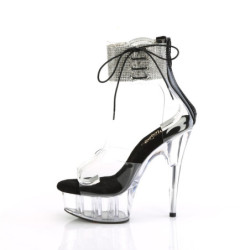 Plexiglas rhinestone 15 cm DELIGHT-624RS pleaser high heels ankle cuff