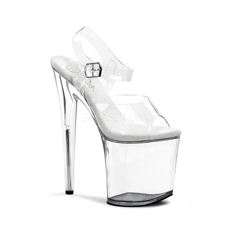 Trasparente 20 cm FLAMINGO-808 Plexiglass Plateau Tacchi Alti a Spillo