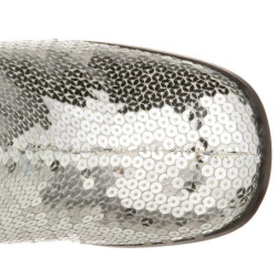 Silver Sequins 8 cm SPECTACUL-300SQ Womens Boots for Men