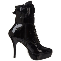 Nero Verniciato 13,5 cm INDULGE-1026 Plateau Stivaletti Donna