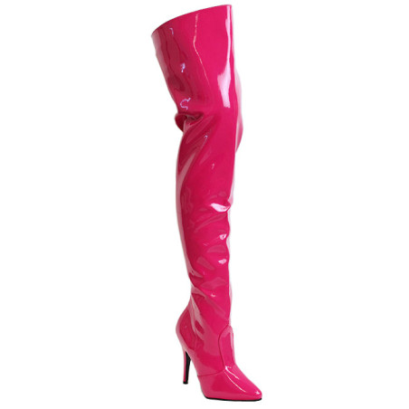 Pink Shiny 13 cm SEDUCE-3010 Thigh High Boots for Men