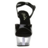 Nero Trasparente 15 cm Pleaser KISS-209 Plateau Tacchi Alti a Spillo