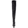 Black Leatherette 13 cm ELECTRA-3000Z High Heeled Overknee Boots