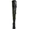 Black Shiny 13 cm ELECTRA-3028 Thigh High Boots for Men
