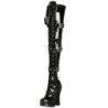 Nero Vernice 13 cm ELECTRA-3028 stivali alti numeri grandi da uomo