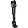 Nero Vernice 13 cm ELECTRA-3028 stivali alti numeri grandi da uomo