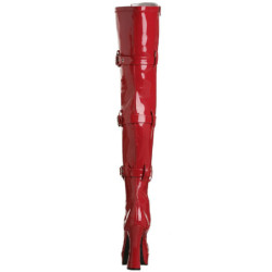 Rosso Vernice 13 cm ELECTRA-3028 stivali alti numeri grandi da uomo