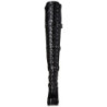 Black Leatherette 13 cm ELECTRA-3028 High Heeled Overknee Boots
