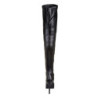 Black Leatherette 13,5 cm INDULGE-3000 Thigh High Boots for Men