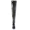 Black Shiny 13,5 cm INDULGE-3063 Thigh High Boots for Men