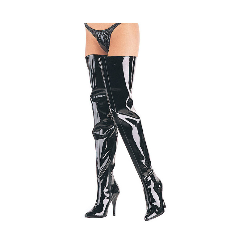 Black Shiny 13 cm SEDUCE-4010 High Heeled Overknee Boots