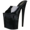 Nero Vernice 20 cm FLAMINGO-801 Pantofole Tacco Alto Donna