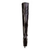 Black Leatherette 18 cm ADORE-3000 High Heeled Overknee Boots