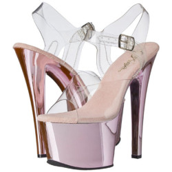 Pink Transparent 18 cm SKY-308 High Heels Platform